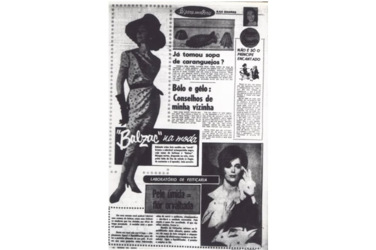 Recorte da coluna do jornal Diário da Noite escrita por Clarice Lispector como ghost-writer da atriz Ilka Soares.